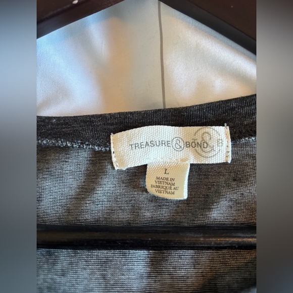 Treasure & Bond sleeveless ruched dress in dark grey size L - Picture 8 of 9